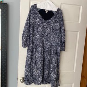 Navy paisley Garnett Hill dress